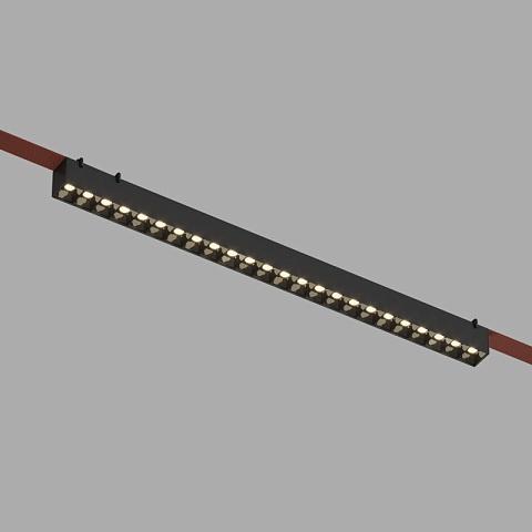 Denkirs DK5573-BK Трековый светильник Belty Grill со светодиодом L642mm H45mm 48V 24W 24° 3000K IP20 черный алюминий