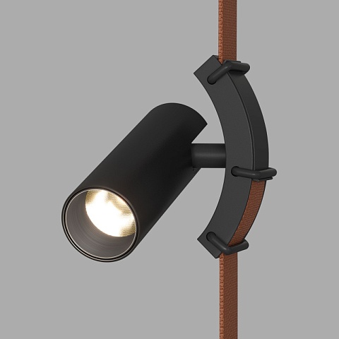 Denkirs DK5547-BK Поворотный трековый светильник Belty Spot со светодиодом d35mm L127mm 48V 7W 30° 3000K IP20 черный алюминий