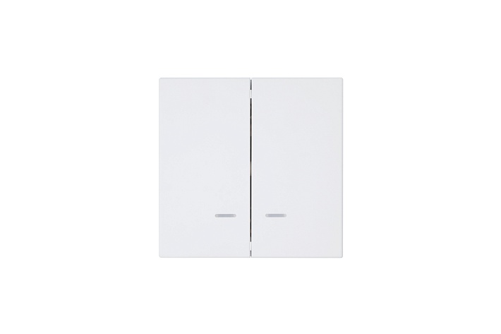 Jasmart FD Матовый белый (soft touch) Выключатель 2-кл с подсветкой 10A 250V~