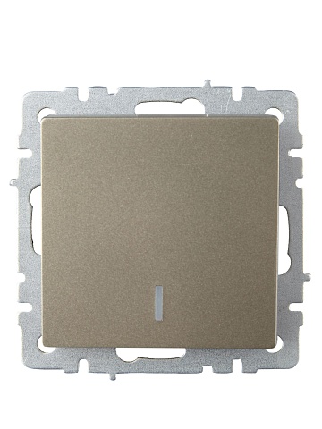 IEK BRITE BASE Шампань Выключ. 1-кл. прох. с инд. 10А ВС10-1-7-БрШ
