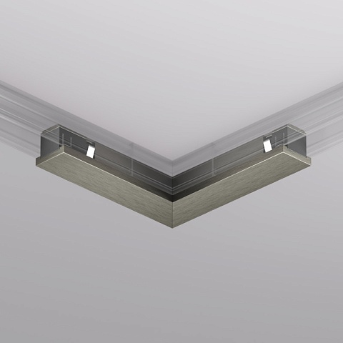 Denkirs TR5723-DN Электрический коннектор 90° потолок-потолок, для трека SHINE BASE, темный никель, алюминий