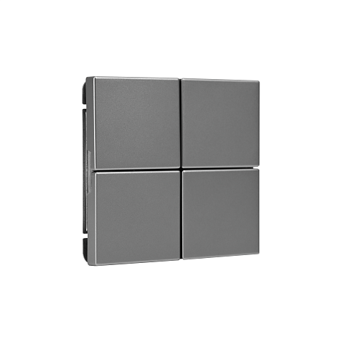 Systeme Electric ArtGallery Сталь Выключатель 4-клавишный сценарный, сх. 1