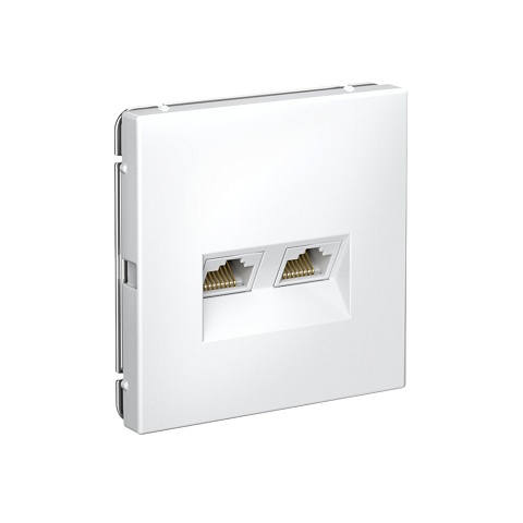 Systeme Electric ArtGallery Лотос Розетка двойная компьютерная RJ45+RJ45, кат.6А, механизм