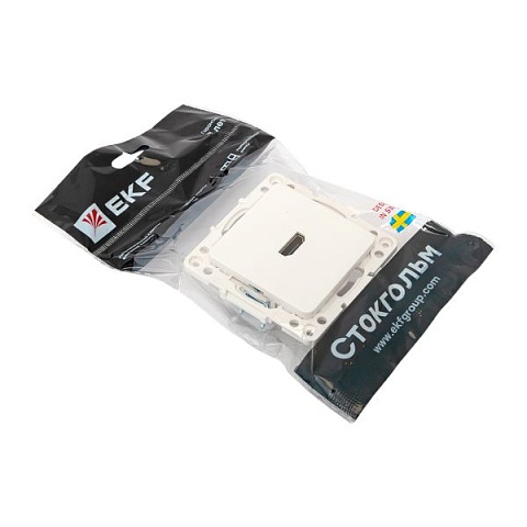 EKF Стокгольм Механизм розетки HDMI белый.