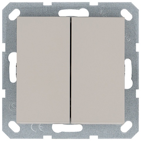 Jasmart G Тауп Кнопка 2-кл с переключающим контактом 10A 250V~