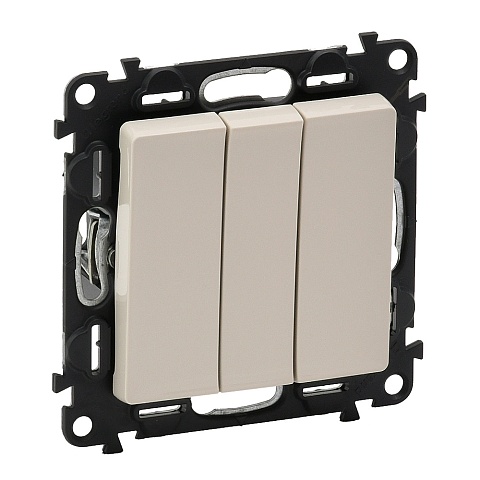 Legrand Valena LIFE DIY Сл.кость Выключатель 3-клавишный 10А 250В