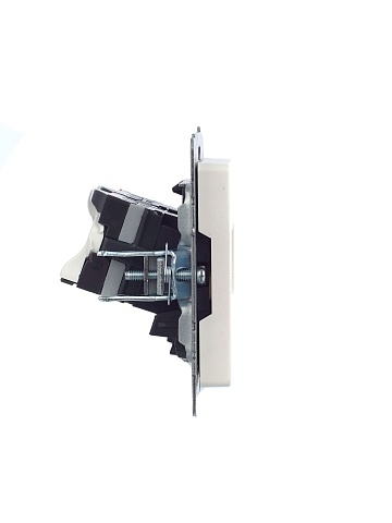 IEK BRITE Розетка компьютерная двойная кат.5E RJ45 РК10-2-БрЖ жемчуг