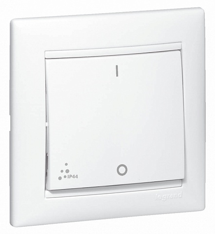 Legrand Valena Бел Выключатель 1-клавишный 2-х полюсный IP44