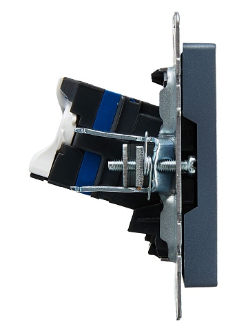 IEK BRITE BASE Маренго Розетка комп. 2-ая RJ45 кат.6 РК11-2-БрМ