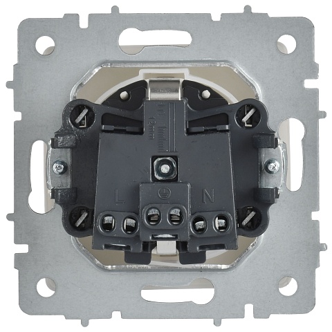 IEK BRITE Роз. с з/к/ш с кр. 16А IP20 РСбш10-3-БрАБ а/б