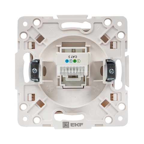 EKF PROxima Стокгольм Белый Розетка RJ-11
