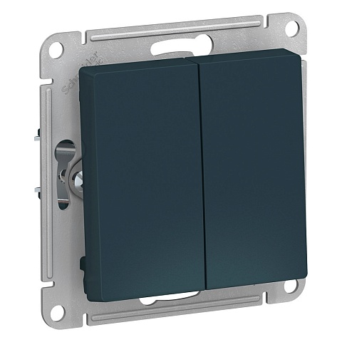 Systeme Electric AtlasDesign Изумруд Выключатель 2-клавишный с самовозвратом, сх.2, 10А, механизм