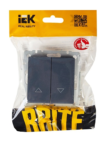 IEK BRITE Выключатель жалюзи 10А ВС10-1-5-БрМ маренго