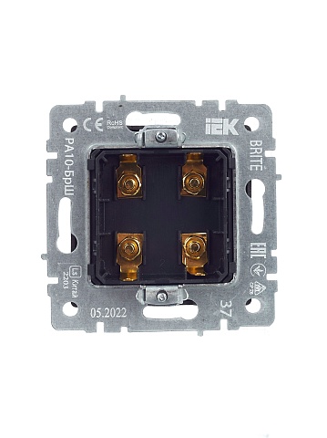 IEK BRITE BASE Шампань Аудиорозетка 4-мест. РА10-БрШ