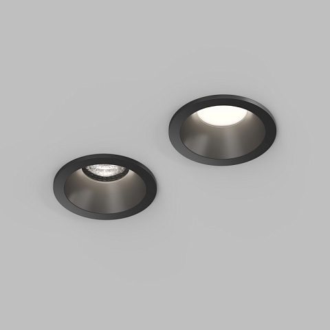 Denkirs DK2130-BK Встраиваемый влагозащищённый светильник COVE, IP44, до 15 Вт LED, GU10, алюминий, чёрный