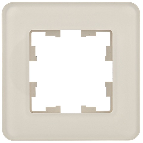 IEK BRITE DECOR Песчаный матовый стекло скругл.угол Рамка 1-м РУ-1-2-Бр RE