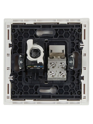 IEK FORTE&PIANO Белый Розетка двойная RJ11+RJ45 кат.5E FP235