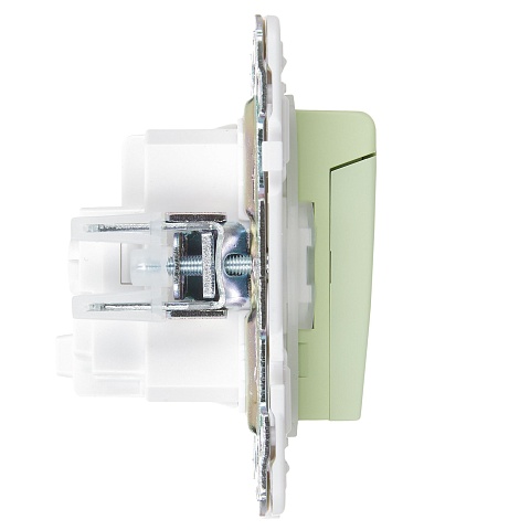 IEK SKANDY Мятный Розетка с/з с защитными шторками и крышкой 16А IP44 SK-R11G