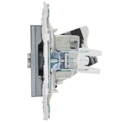IEK SKANDY Никель Розетка двойная TV+RJ45 кат.5E SK-A14N