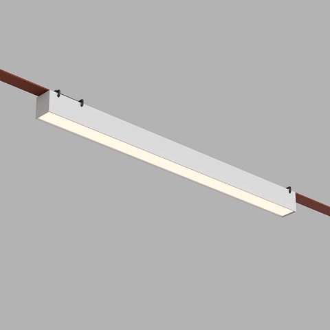 Denkirs DK5577-WH Трековый светильник Belty Linear со светодиодом L642mm H45mm 48V 24W 120° 3000K IP20 белый алюминий