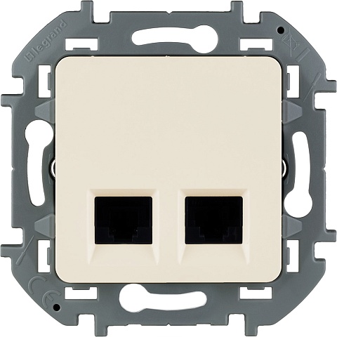 Legrand INSPIRIA Слоновая кость Двойная розетка RJ 45 - категория 6 - UTP
