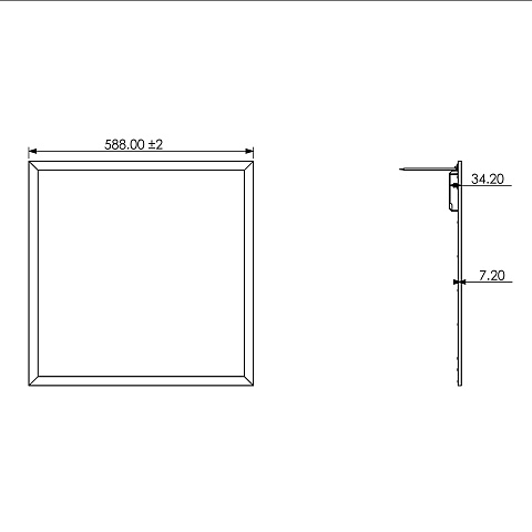 ЭРА Светодиодная панель Грильято SPL-540-W-65K-040 40Вт 6500К 588x588x8 белая без драйвера с ушками ультратонкая