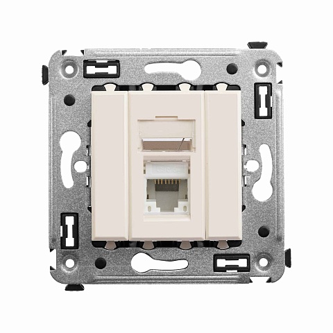 DKC Avanti Ванильная дымка Компьютерная розетка RJ-45 один  категория 5e