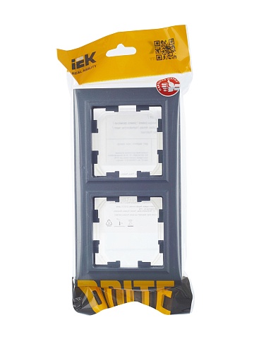 IEK BRITE Рамка 2-местная IP44 РУ-2-БрМ-44 маренго