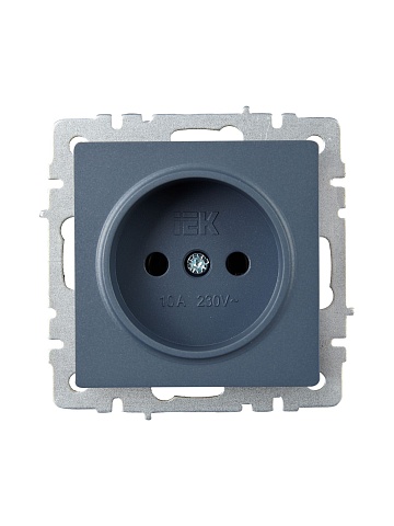 IEK BRITE Розетка 1-местная без заземления без защитных шторок 10А РС10-1-0-БрМ маренго