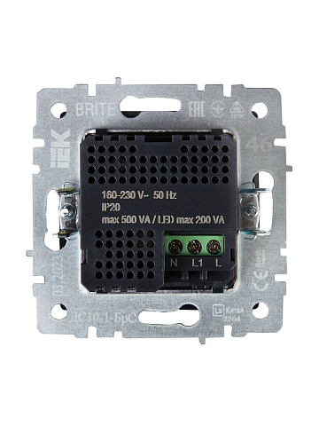 IEK BRITE BASE Сталь Датчик движения ДС10-1-БрС