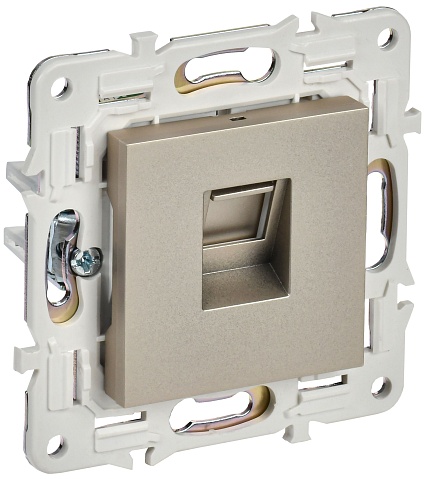 IEK SKANDY Шампань Розетка компьютерная RJ45 кат.5E SK-K01Sh