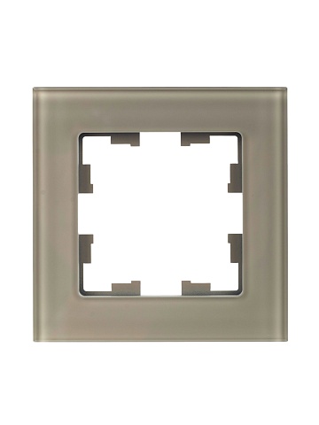 IEK BRITE Рамка 1-мест. РУ-1-2-БрД стекло дым.