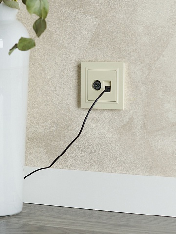 IEK BRITE Розетка двойная TV+RJ45 кат.5E РТВ/РК12-БрКр бежевый