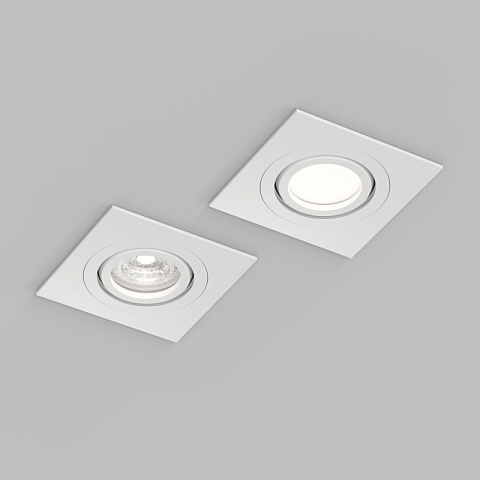 Denkirs DK2111-WH Встраиваемый влагозащищённый светильник HYDRO, IP44, до 15 Вт LED, GU10, алюминий, белый