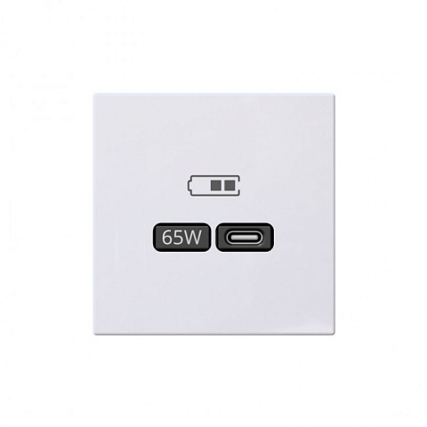 Jasmart FD Белый глянцевый Розетка USB A+C 65W, 220-240Вт, 50-60Мгц