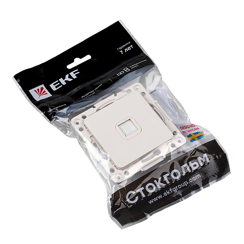 EKF PROxima Стокгольм Белый Розетка RJ-45