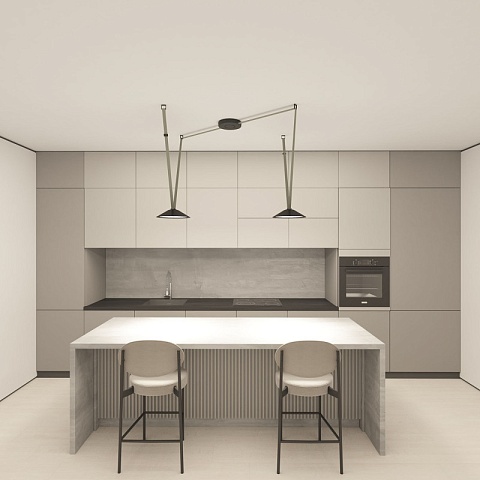 Denkirs DK5565-BK Трековый светильник Belty Flow со светодиодом d300mm H71mm 48V 12W 120° 3000K IP20 черный алюминий