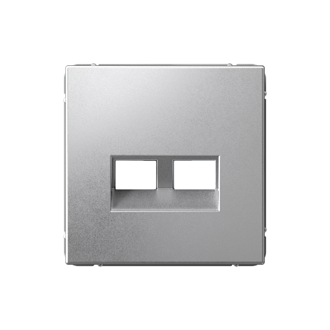 Systeme Electric ArtGallery Алюминий Накладка двойная для информационных функций типа Keystone