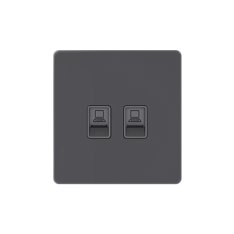 Systeme Electric Systeme Infinity Вулканический пепел Розетка информационная RJ-45 кат.6 2-я