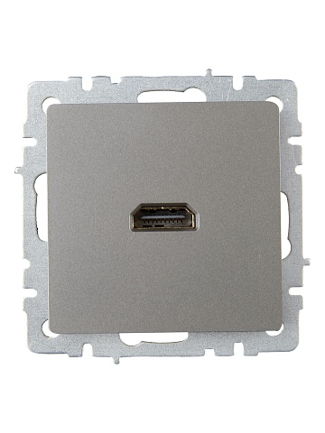 IEK BRITE Розетка HDMI РHDMI-0-БрС сталь