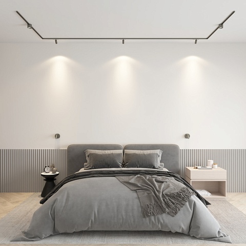Denkirs DK5740-DN Светильник для трека SHINE SPOT со светодиодом, D35*H70, 48V DC, 6W, RA≥90, 3000K, IP20, темный никель, алюминий