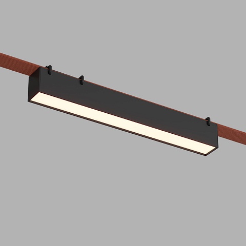 Denkirs DK5575-BK Трековый светильник Belty Linear со светодиодом L323mm H45mm 48V 12W 120° 3000K IP20 черный алюминий