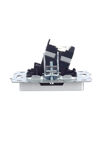 IEK BRITE Розетка компьютерная RJ45 кат.5E РК10-БрА алюминий