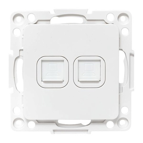EKF PROxima Стокгольм Механизм розетки RJ-45 2-местной белый.