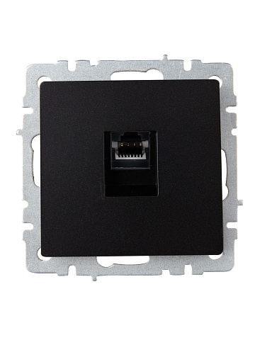 IEK BRITE BASE Черный Розетка комп. RJ45 кат.6 РК11-БрЧ
