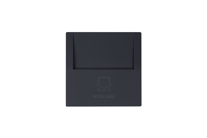 Jasmart FD Черный матовый (soft touch) Выключатель отельный карточный с накладкой 10А, 250В