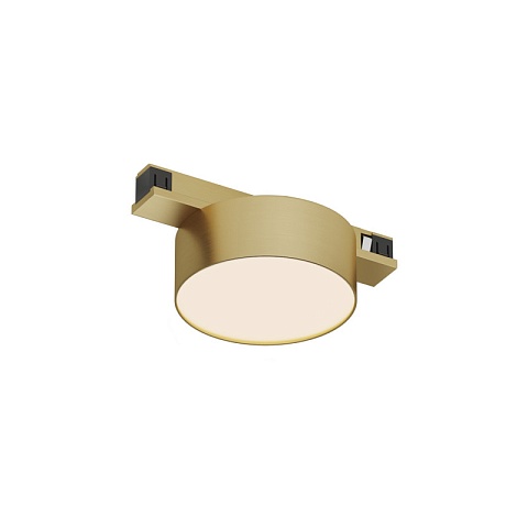 Denkirs DK5761-SB Светильник для трека SHINE FLOW со светодиодом, D74*H28, 48V DC, 6W, RA≥90, 3000K, IP20, сатинированная латунь, алюминий