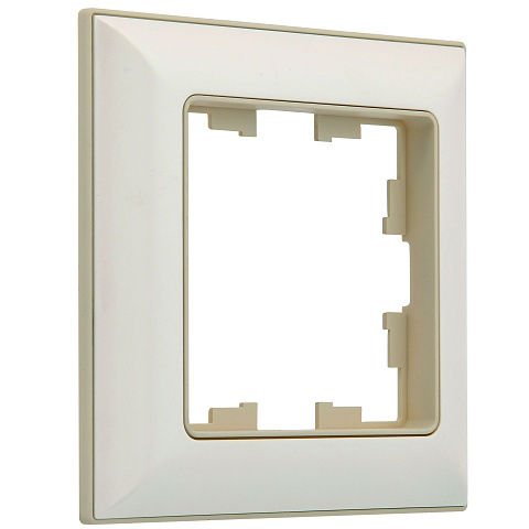IEK BRITE DECOR Жемчуг/беж 3D-форма Рамка 1-мест. РУ-1-Бр