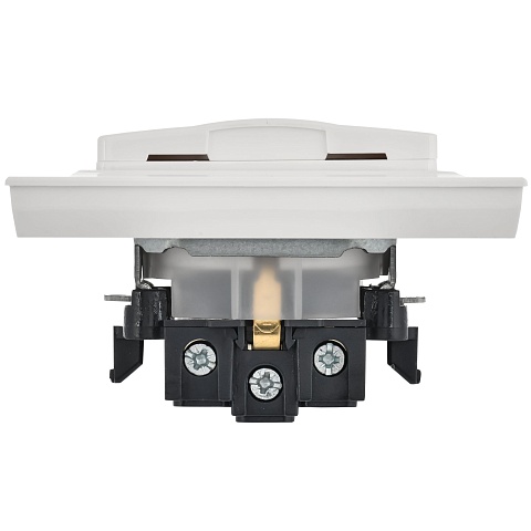 IEK BRITE BASE Белый Розетка с кр. 16А IP44 РСбш10-3-44-БрБ в сборе
