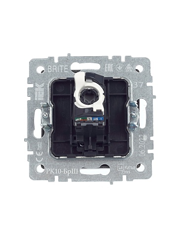 IEK BRITE Розетка компьютерная RJ45 кат.5E РК10-БрШ шампань